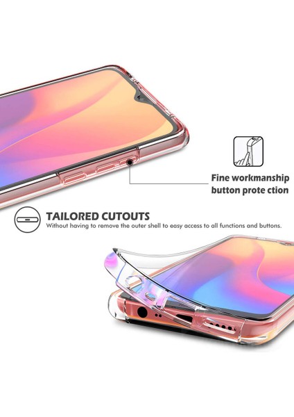 Xiaomi Redmi 8 360 Derece Kılıf Şeffaf Silikon Ön Arka