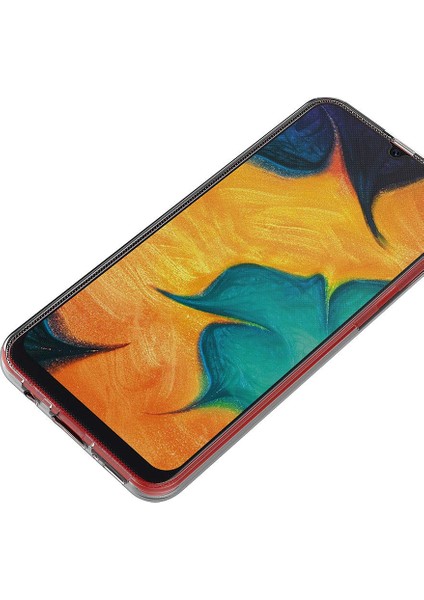 Samsung Galaxy A30 360 Derece Kılıf Silikon Şeffaf Ön Arka