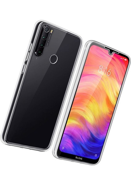 Xiaomi Redmi Note 8 360 Derece Kılıf Silikon Şeffaf Ön Arka