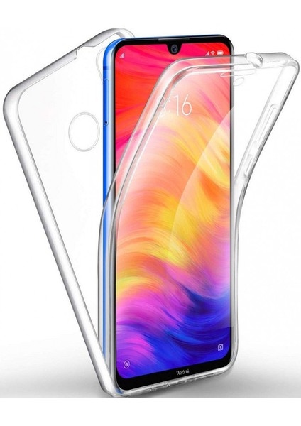 Xiaomi Redmi Note 8 360 Derece Kılıf Silikon Şeffaf Ön Arka