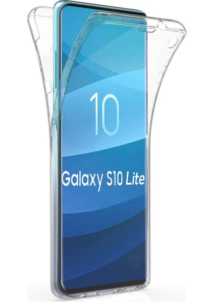 Samsung Galaxy S10E 360 Derece Kılıf Şeffaf Silikon Ön Arka