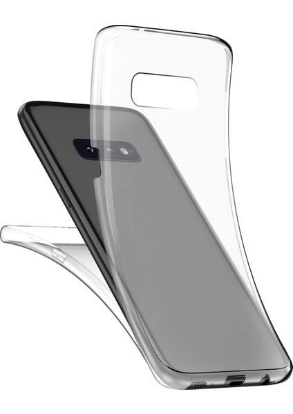 Samsung Galaxy S10E 360 Derece Kılıf Şeffaf Silikon Ön Arka modelleri