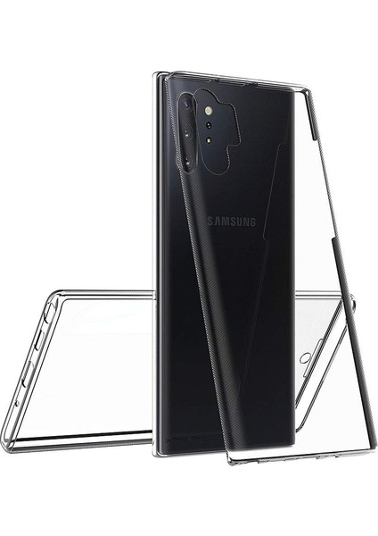 Samsung Galaxy Note 10 Plus 360 Kılıf Şeffaf Silikon Ön Arka