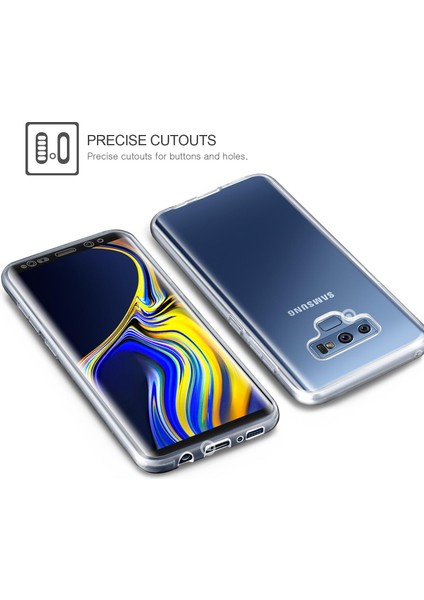 Samsung Galaxy Note 9 360 Derece Kılıf Şeffaf Silikon Ön Arka modelleri