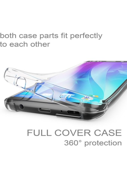Samsung Galaxy S9 Plus 360 Derece Kılıf Kristal Silikon Ön Arka