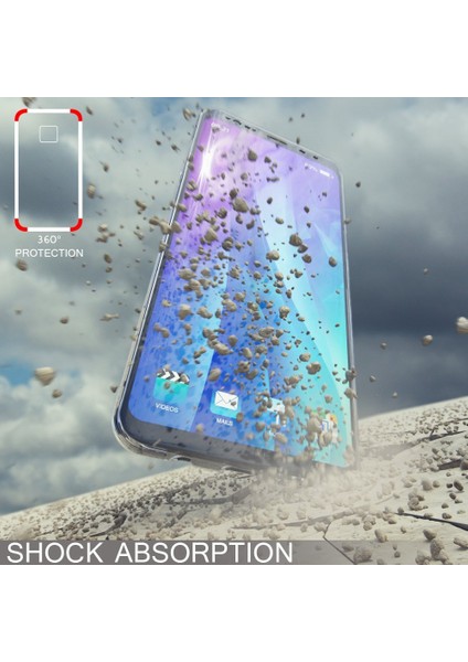 Samsung Galaxy S9 Plus 360 Derece Kılıf Kristal Silikon Ön Arka
