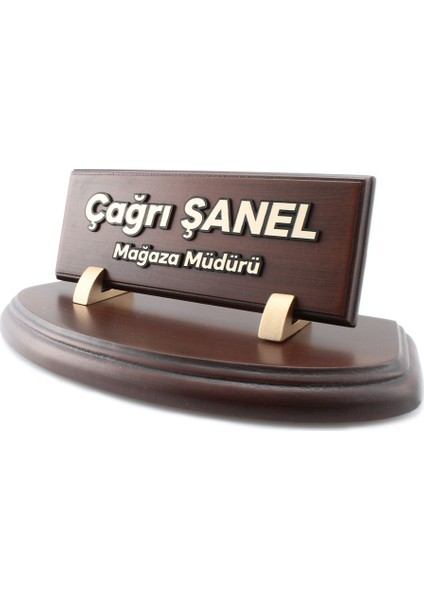 Yarım Oval Ahşap Masa Isimliği