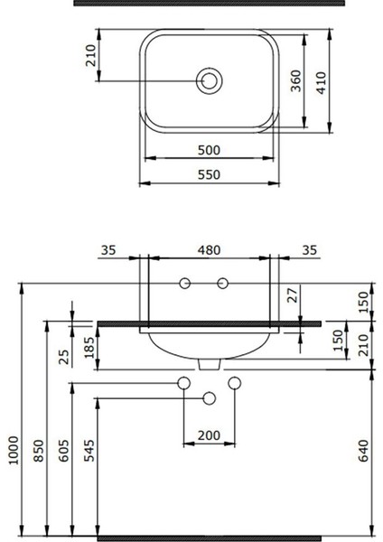 Bocchi Scala Tezgah Altı Lavabo Mat Sarı 1006-026-0125