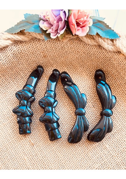 Siyah Renk Orta Boy Muz Toka 4 Adet