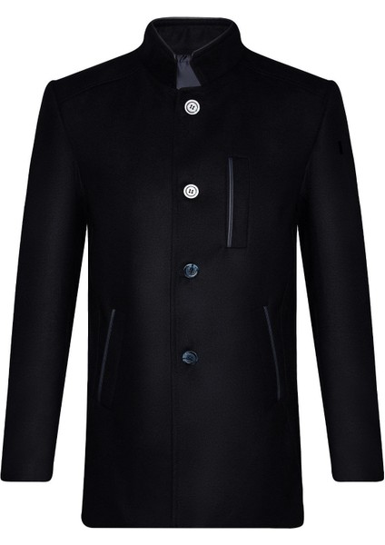 Hakim Yaka Lacivert Erkek Kaban