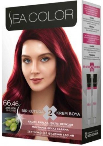 66.46 Ateş Kızılı Set Boya + Saç Boya Seti