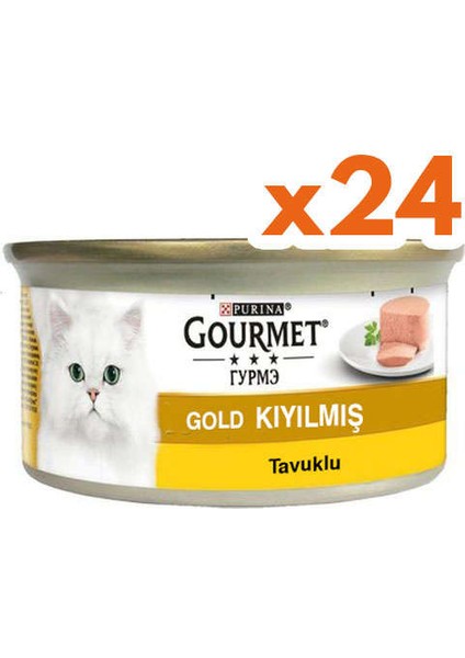 Gourmet Gold Kıyılmış Tavuklu Konserve Kedi Maması 85 gr - (24 Adet)