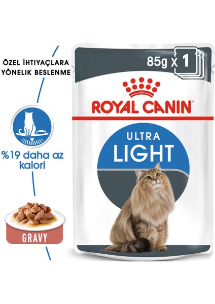 Pouch Ultra Light Diyet Yaş Kedi Maması 85 gr