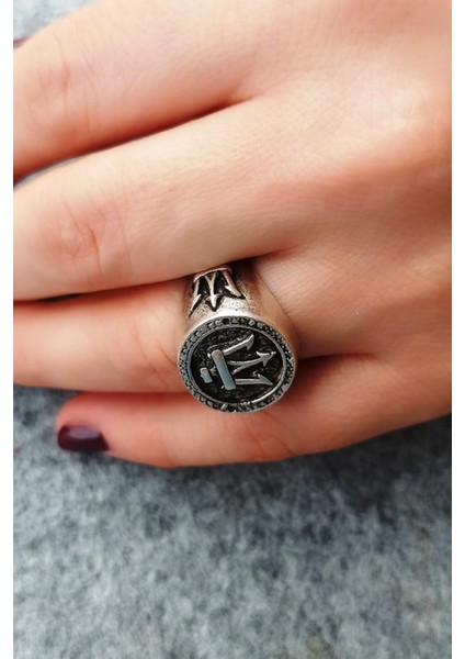 Antik Gümüş Kaplama Poseidon 3 Oklu Mızrak Şekilli El Yapımı Ayarlanabilir Unisex Yüzük fırsatları