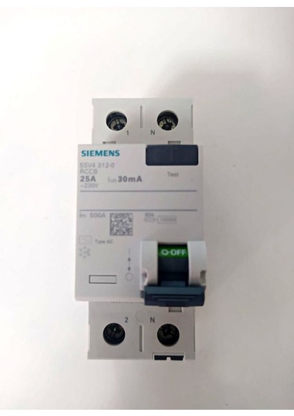 5SV4312-0 25A 30MA 230V (Faz + Nötr) Kaçak Akım Koruma Rölesi