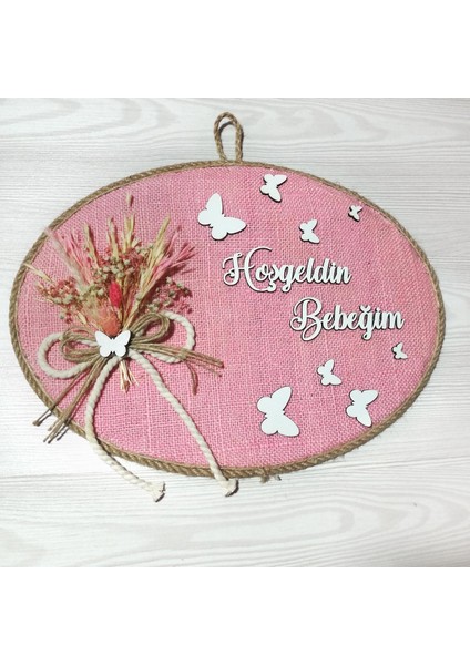 Kız Bebek Kapı Süsü, Hastane Kapı Süsü, Duvar Süsü (1 Adet) Pembe - 36211