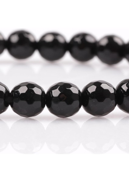 Oniks Doğal Taş Bileklik 6 mm Fasetli Küre Kesim fiyatları