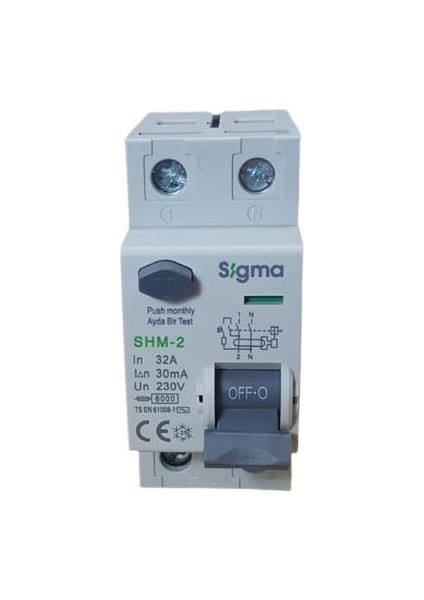 2X32A 30MA Kaçak Akım Rölesi Sigma