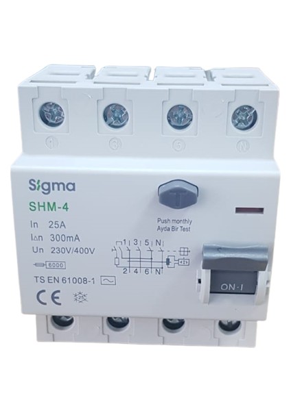 4X25A 300MA Kaçak Akım Rölesi Sigma
