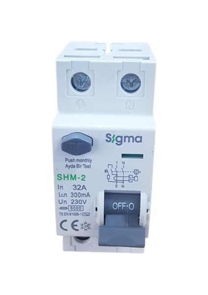 2X32A 300MA Kaçak Akım Rölesi Sigma