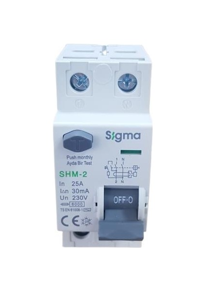 2X25A 30MA Kaçak Akım Rölesi Sigma