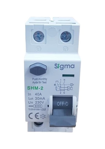 2X40A 30MA Kaçak Akım Rölesi Sigma