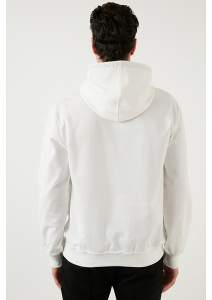 Slim Fit Baskılı Kapüşonlu Kanguru Cepli Pamuklu Sweat Erkek Sweat 5414019