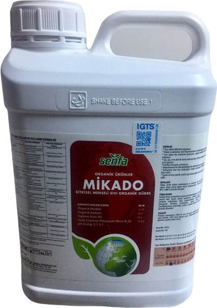 Mikado Bitkisel Menşeli Sıvı Organik Gübre 5 Litre Köklendirici