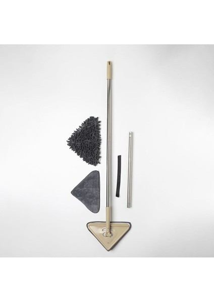 Teleskopik Üçgen Camsil Duvar Yüzey Cam Silme Aparatı Mop Mikrofiber Sprey