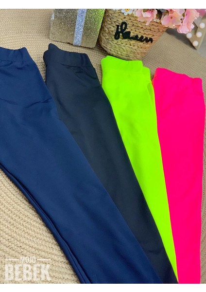 Kız Çocuk Şardonlu Tayt C1122 Fuşya