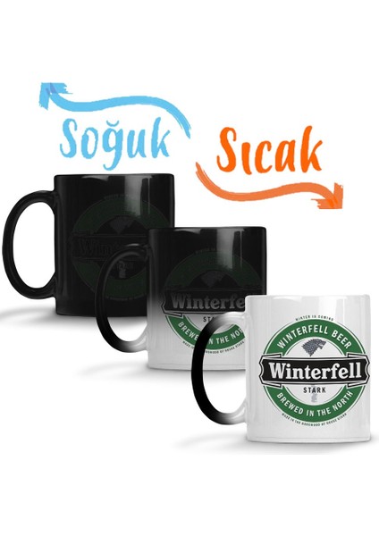 Game Of Thrones Winterfell Beer Sihirli Kupa Bardak Porselen