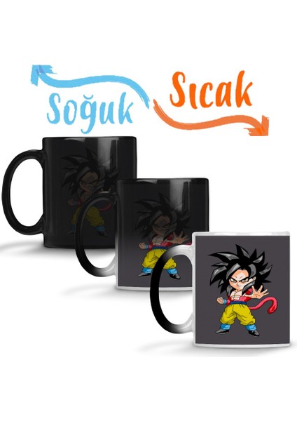 Minigoku Super Sayajin 4 Sihirli Kupa Bardak Porselen