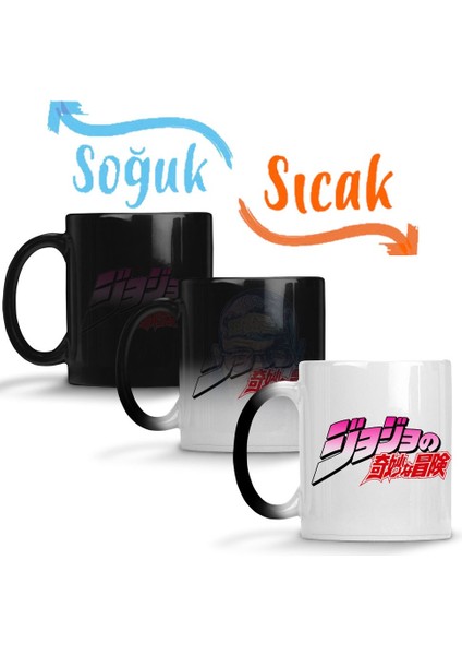Jojo No Kimyou Na Bouken Jojo's Bizarre Adventure Sihirli Kupa Bardak Porselen