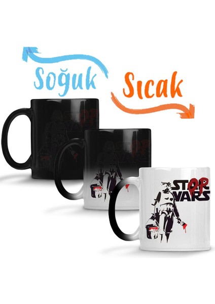 Star Wars Stop Wars Sihirli Kupa Bardak Porselen