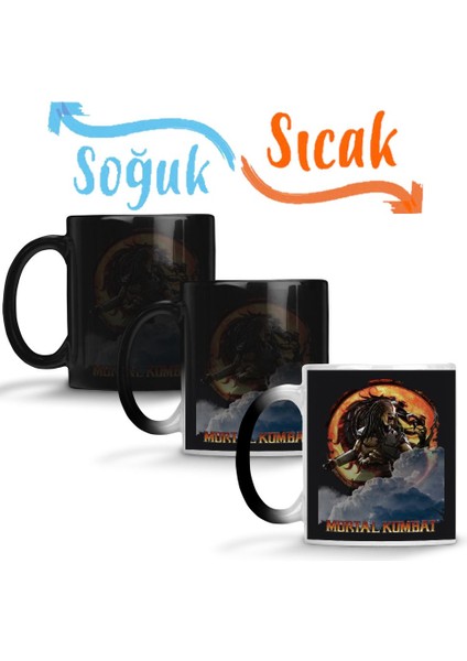 Mortal Kombat Predator Sihirli Kupa Bardak Porselen