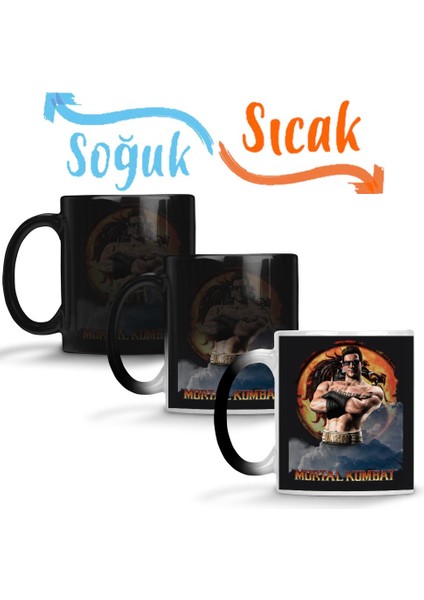 Mortal Kombat Jonny Cage Game Sihirli Kupa Bardak Porselen