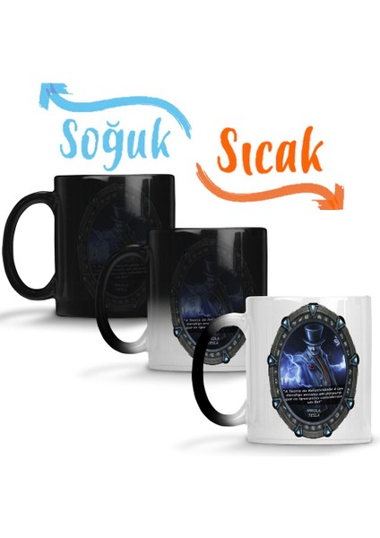 Nikola Tesla 01 Sihirli Kupa Bardak Porselen