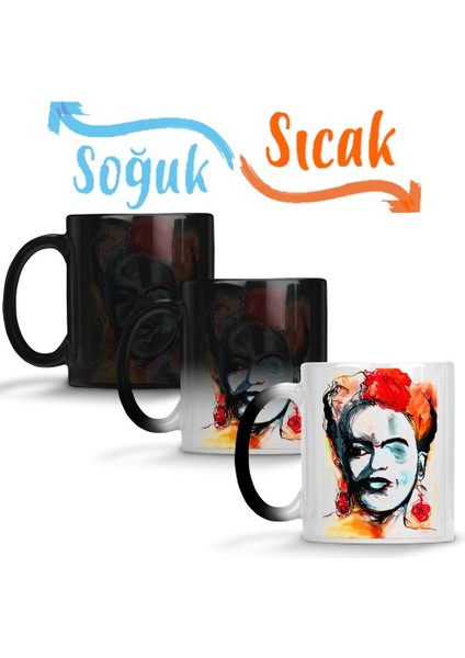 Frida Kahlo 9 Sihirli Kupa Bardak Porselen