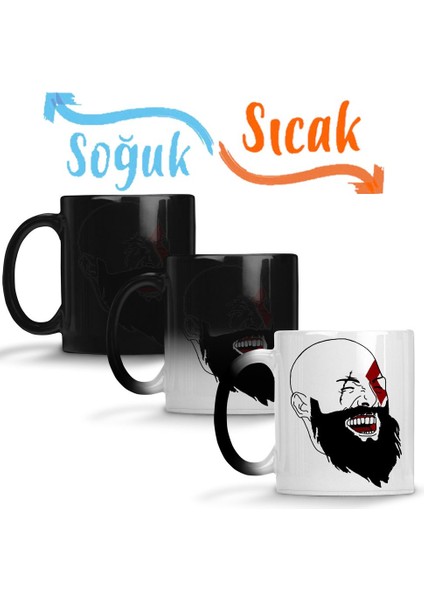 Kratos Laughing Sihirli Kupa Bardak Porselen