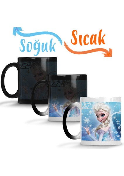 Frozen Elsa Sihirli Kupa Bardak Porselen