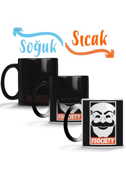 Fsociety Sihirli Kupa Bardak Porselen