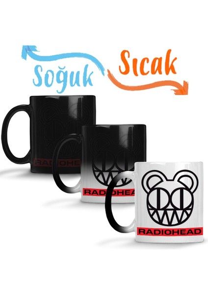 Radiohead Logo Sihirli Kupa Bardak Porselen