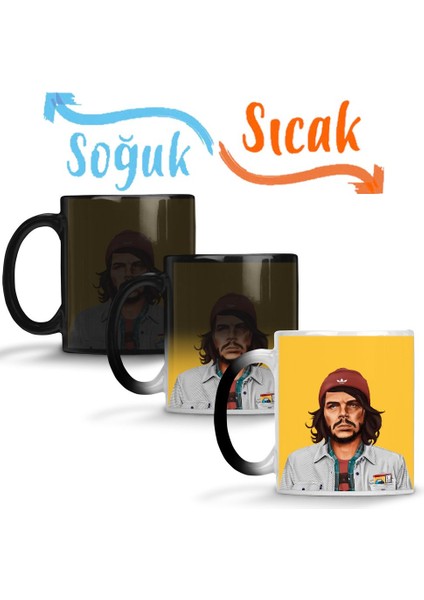 Hıpster Che Guevara Sihirli Kupa Bardak Porselen