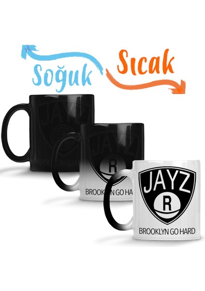 Jay Z Brooklyn Sihirli Kupa Bardak Porselen