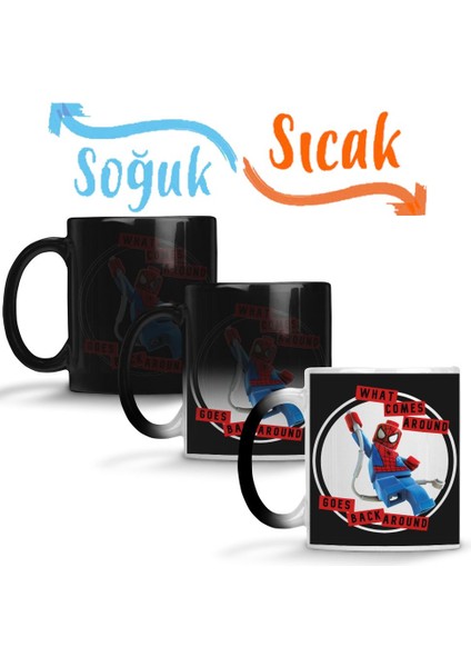 Spidey What Comes Around Lyric Featuring Spiderman Sihirli Kupa Bardak Porselen