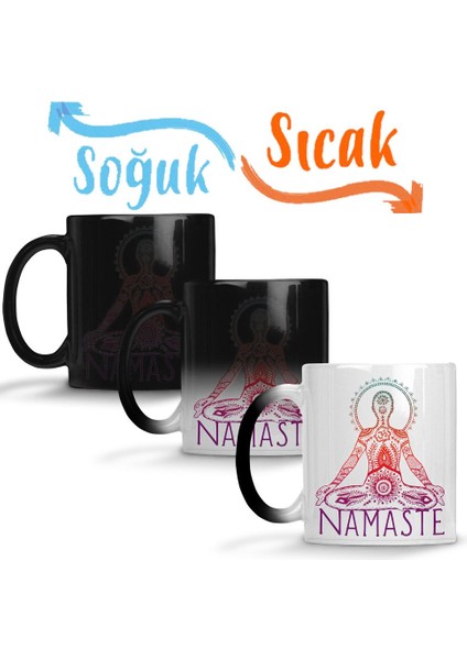 Namaste Yoga 02 Sihirli Kupa Bardak Porselen