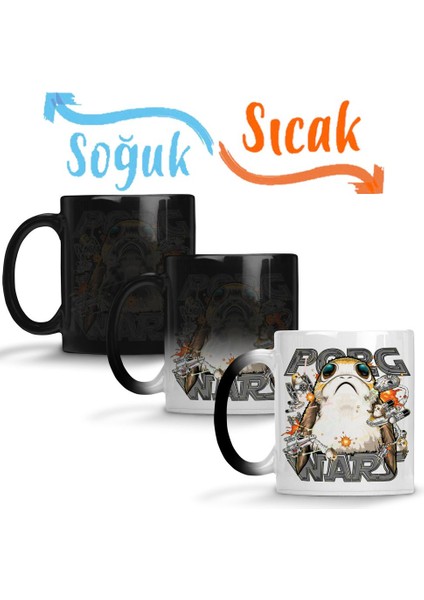 Porg Wars Sihirli Kupa Bardak Porselen