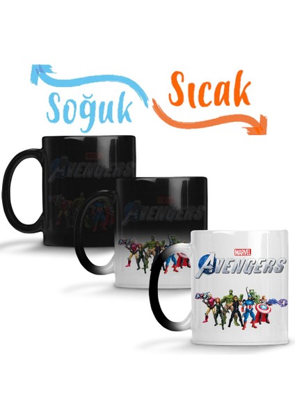 Marvel Avengers 06 Sihirli Kupa Bardak Porselen