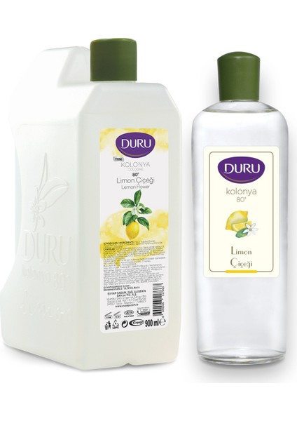 Limon Kolonya 80 Derece 900ml Bidon + 400 ml Pet Şişe