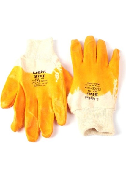 Sarı Latex Iş Eldiveni Light Star 12 Adet